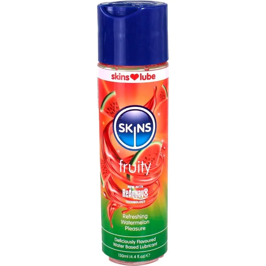 Skins Fruity Vattenbaserat Glidmedel – Uppfriskande Vattenmelonsmak, 130 ml