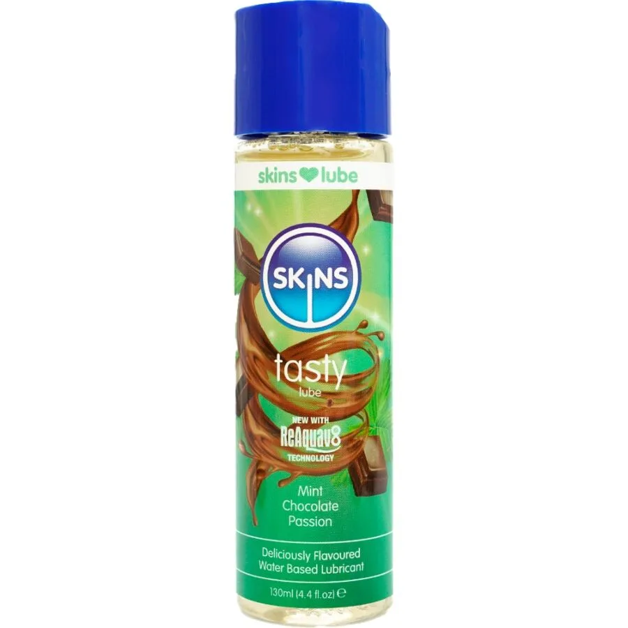 Skins Tasty Vattenbaserat Smaksatt Glidmedel – Mint & Choklad 130ml