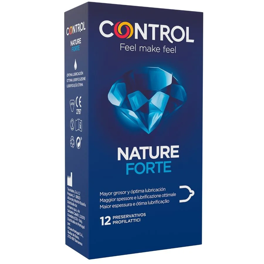 Control Forte Tjocka Naturlatexkondomer – Förpackning med 12