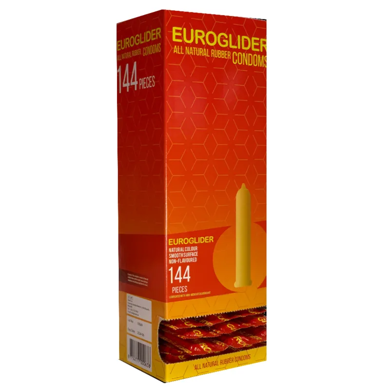 Euroglider Latexkondomer – Storförpackning med 144 st