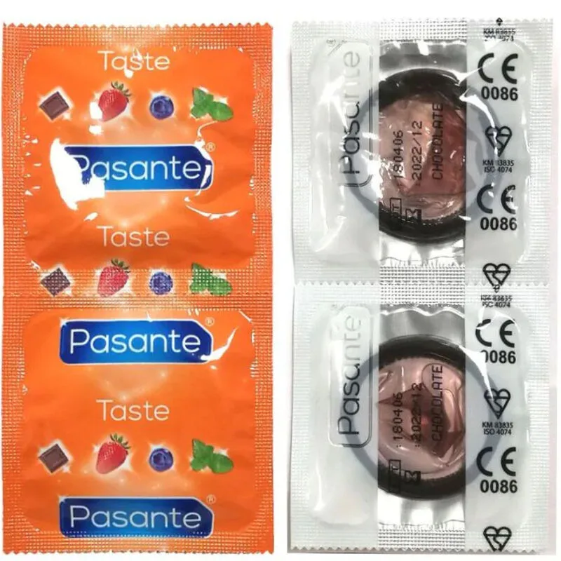 Pasante Chocolate Temptation Smaksatta Kondomer – Storpack med 144 enheter
