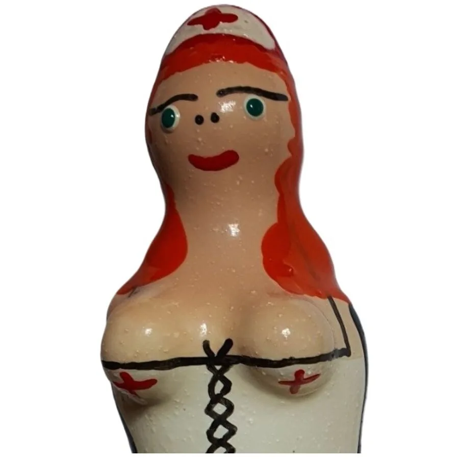 Condomerie - Handmålat Novelty-Kondom | Nurse Redhead Artistisk Edition