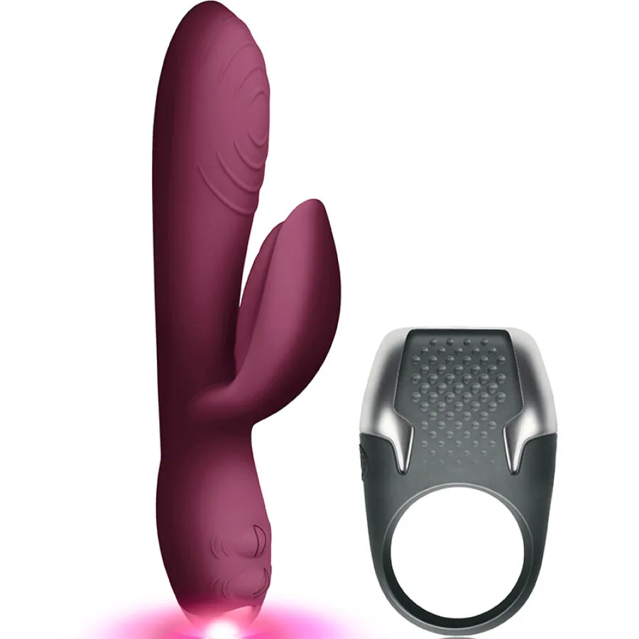 Climaximum - L'Amour Kit: Kaninvibrator & LED-penisring Parset