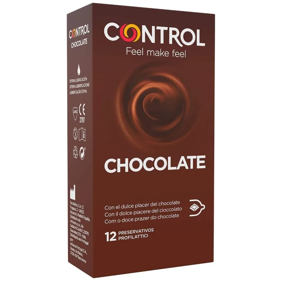Control Adapta Kondomer med Chokladsmak – Förpackning med 12