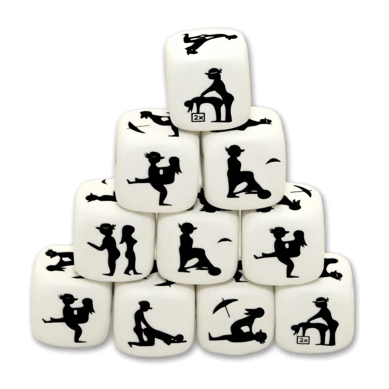 Diablo Picante – White Intimacy Position Dice Set