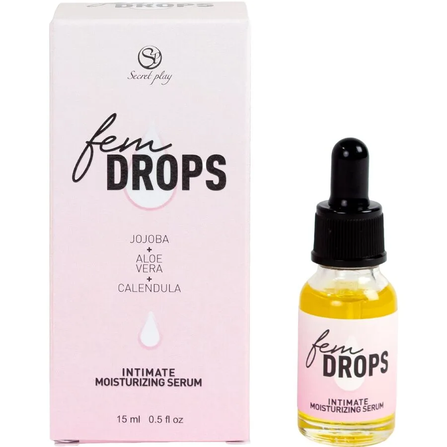 Secretplay Fem Drops Intimate Moisturising Serum 15 ml – Hydrating Vulvar Care Serum for Sensitive Skin