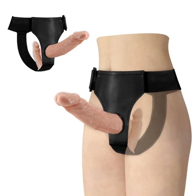 Baile - Ultra Passionate Dubbeldildo med Justerbar Sele