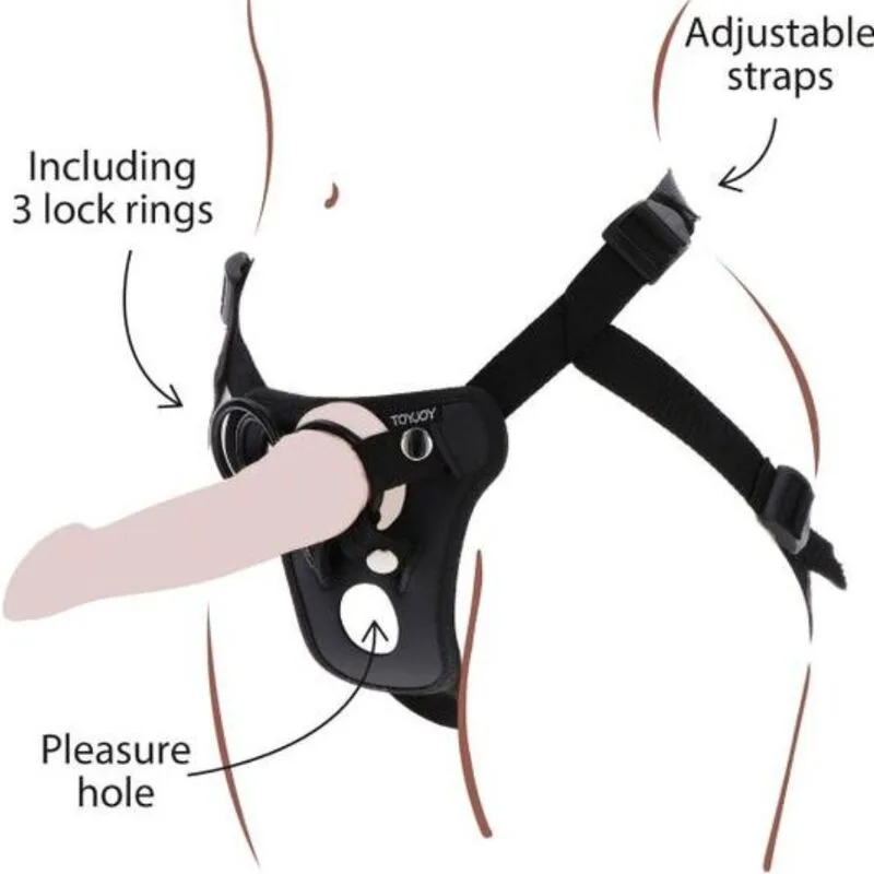 Get Real Strap-On Pleasure Harness – Svart