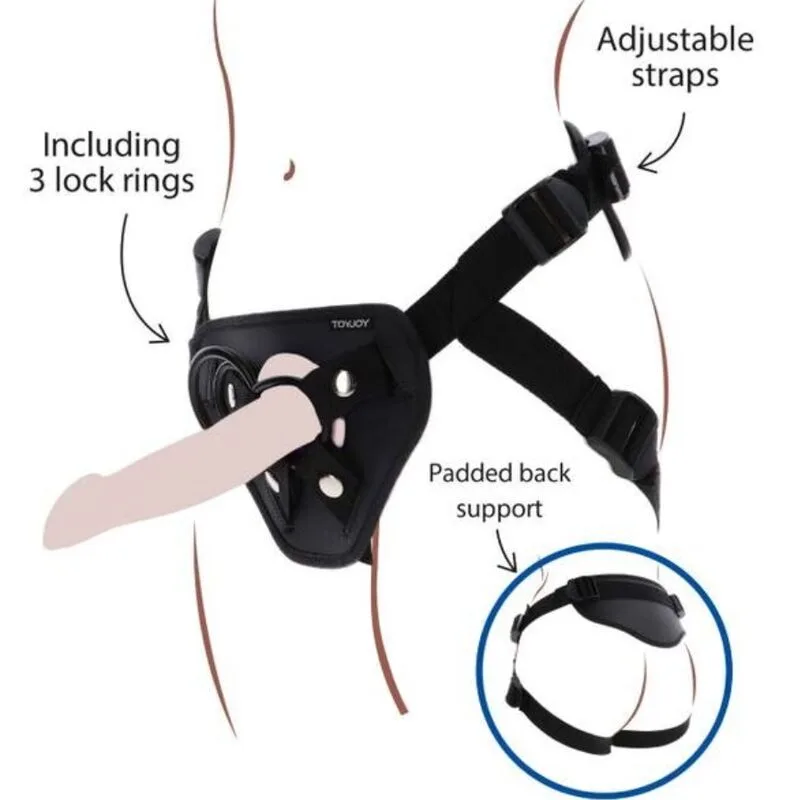 Get Real - Deluxe Strap-On Sele i Svart