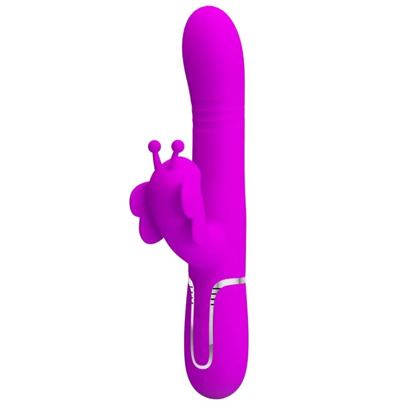 Pretty Love - Multifunktions Rabbit Vibrator 4-i-1 Butterfly | Fuchsia
