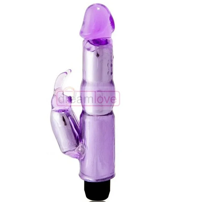 Baile - Rabbit Fantasy Dual-Motor Clitoral & Vaginal Vibrator in Purple