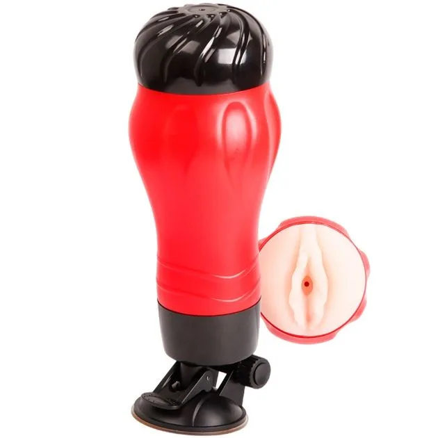 Crazy Bull - Flora Realistisk Vagina Masturbator med Vibrerande Stimulator & Sugkoppsbas