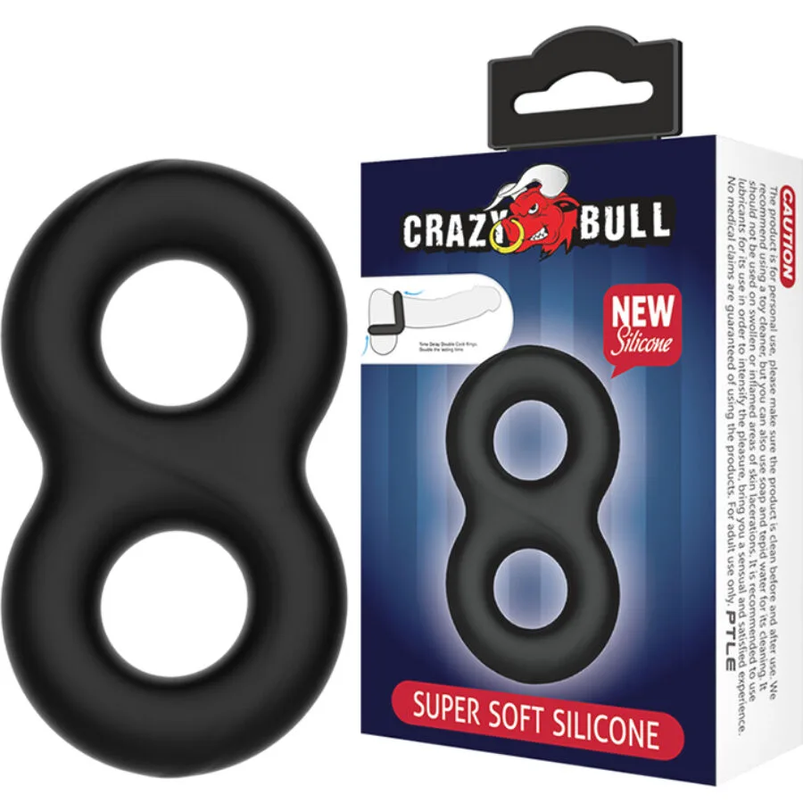 Crazy Bull - Double Infinity Adjustable Silicone Penile Ring