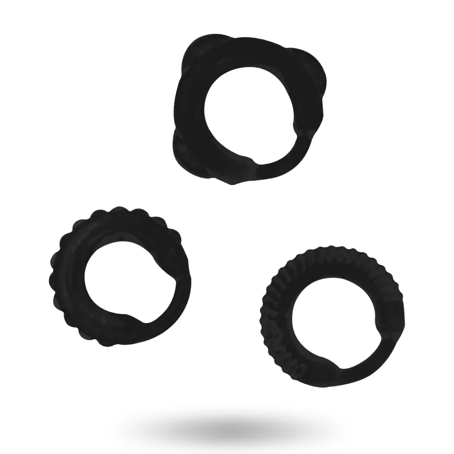 Addicted Toys - Penisring Set | Svart | 3-pack