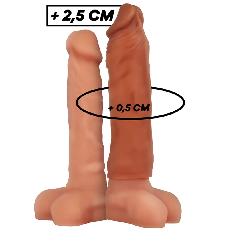 VirilXL Liquid Silicone V5 Penis Extension Sleeve – Brown