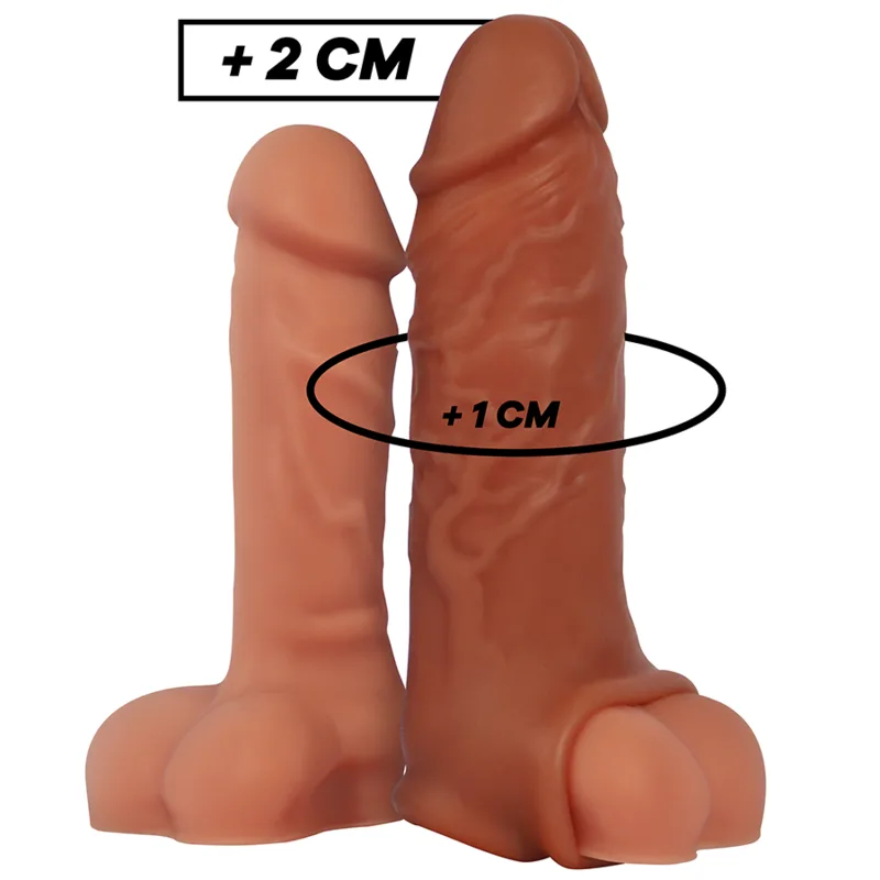 VirilXL Liquid Silicone V9 Penis Extension Sleeve – Brown