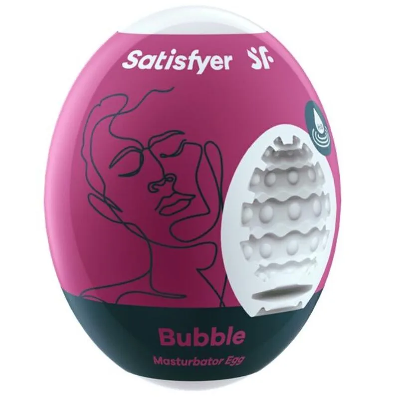 Satisfyer EGGCITED-serien – Masturbatorägg med bubbelstruktur