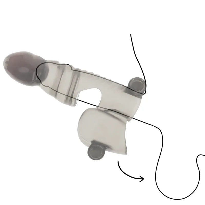 Ohmama - Penis and Testicle Sheath with 3 Vibrating Motors