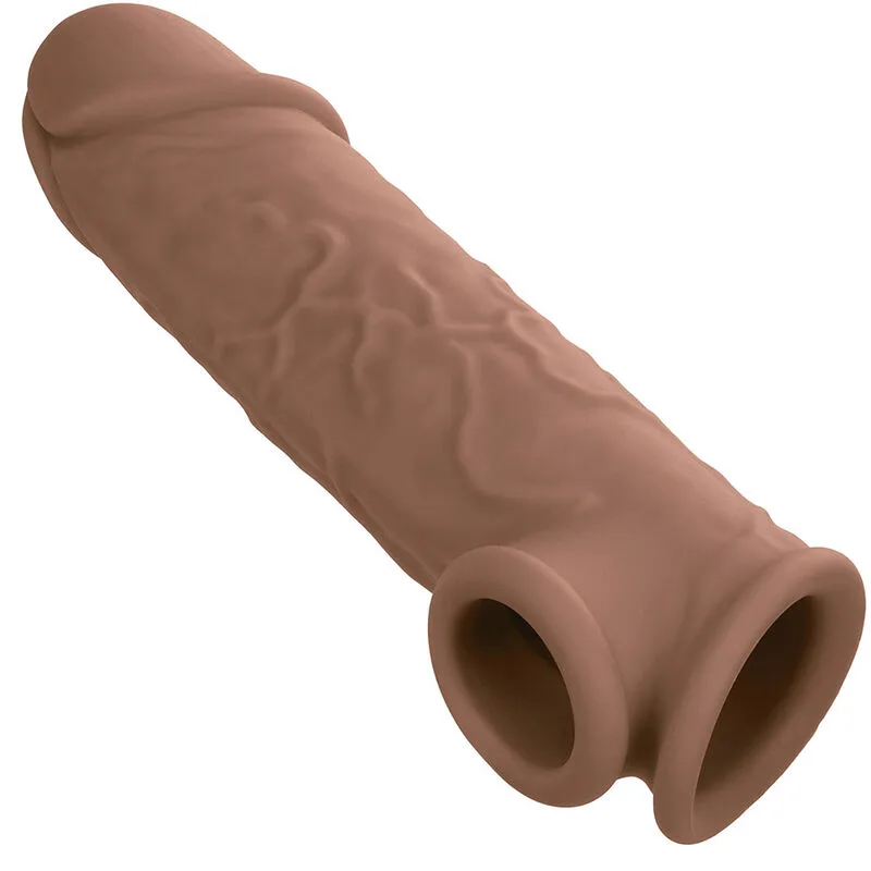 CalExotics Performance Maxx Life-Like Penis Extension Sleeve - 7 Brown Skin Tone