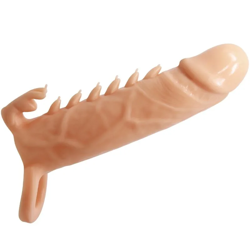 Pretty Love - Emmit Vibrerande Penishylsa med Klitorisstimulator – Flesh