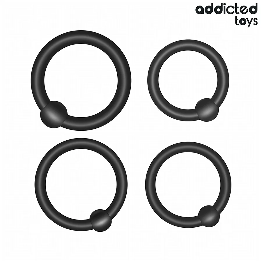 Addicted Toys - Silikonkonstringationsringar Set om Fyra