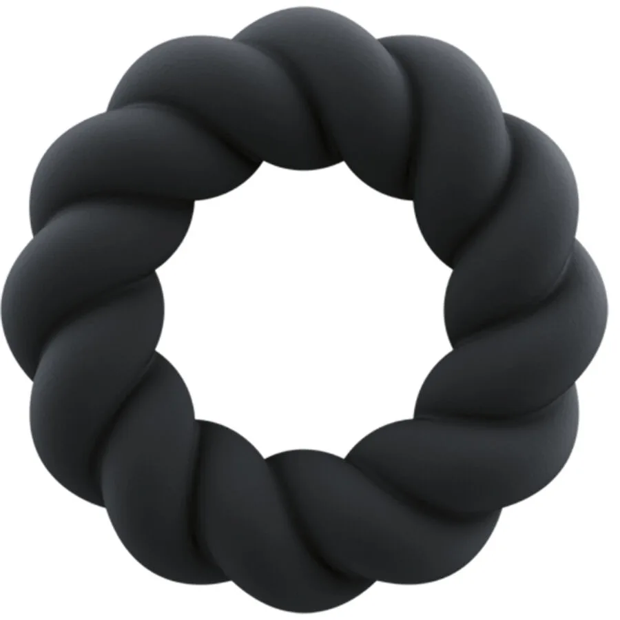 Rocks-Off Twist Black Silicone Penile Stimulation Ring