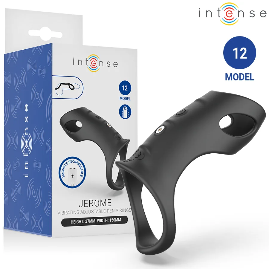 Intense – Jerome Adjustable Vibrating Penis Ring Model 12 by Addicted Toys