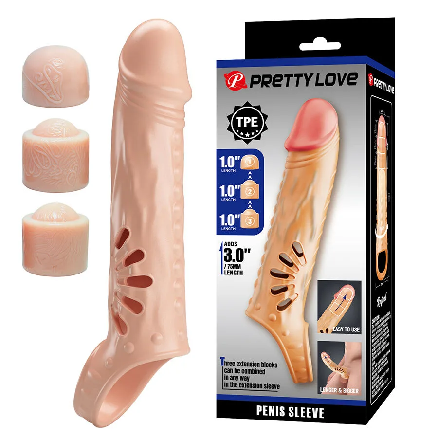 Pretty Love - Adjustable Penis Extension Sleeve with Interchangeable Extenders
