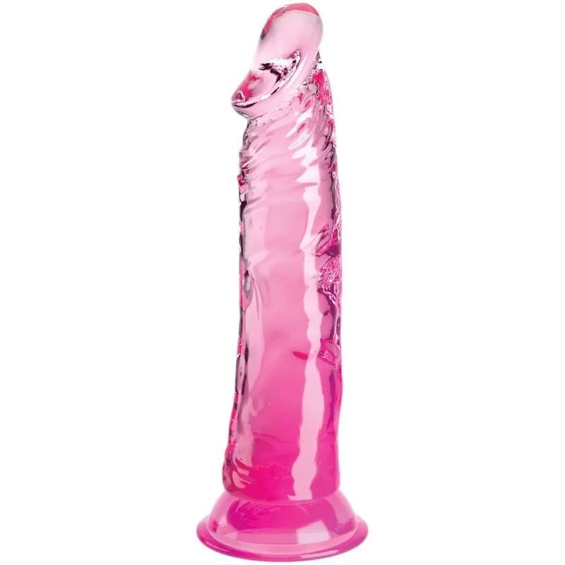 King Cock Clear Realistisk Dildo 19,7 cm - Rosa Genomskinlig TPE
