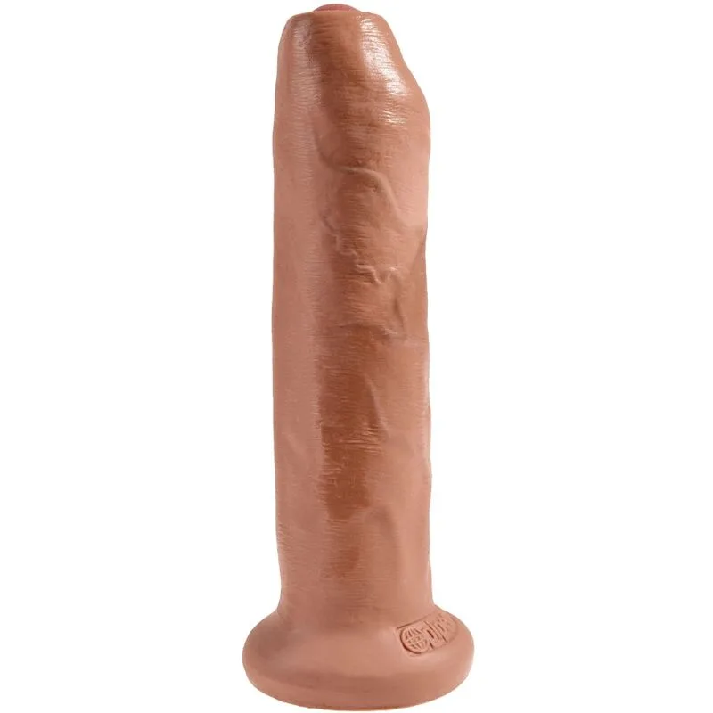 King Cock - Oreducerad Realistisk Penisdildo 17.8 CM Karamell