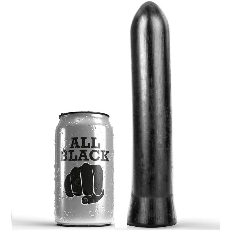 All Black Realistisk Dildo 22 cm – Mångsidig Anal- & Vaginalstimulering