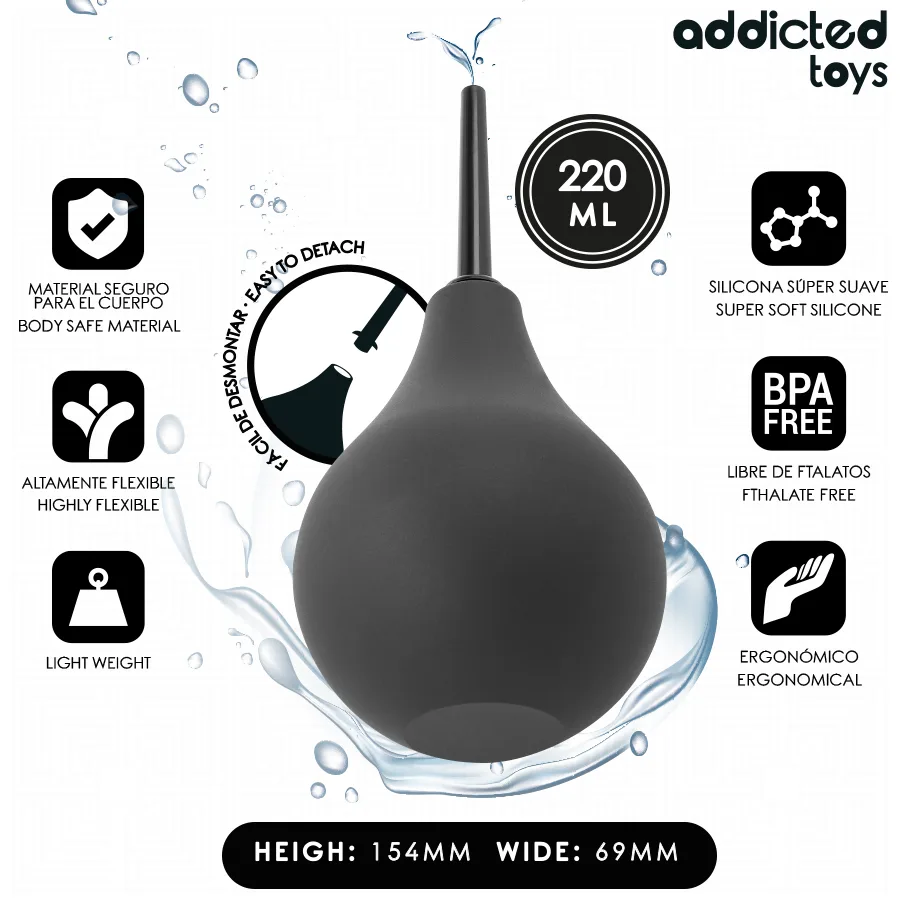 Addicted Toys – Stor Analdusch för Resan | 220 ml Kapacitet (Storlek L)