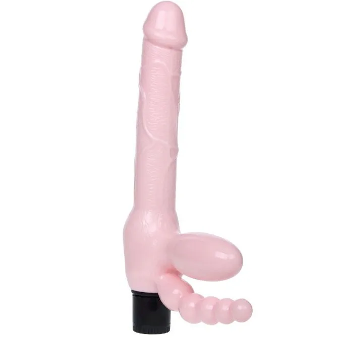 Baile - Rem-fri Strap-On-Sele med Vibration och Analstimulering - 25,4 cm