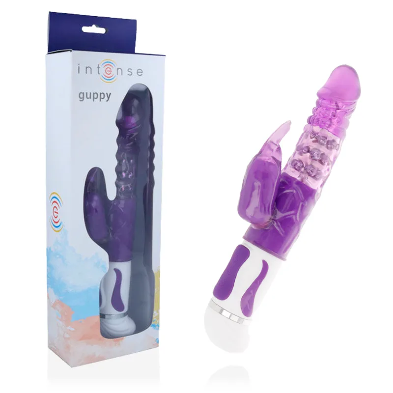 Intense Guppy Lilac Dual-Action Rotating Rabbit Vibrator