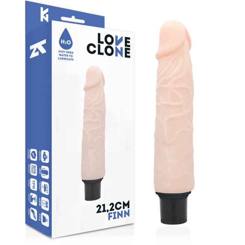 Loveclone Finn Självsmörjande Realistisk Vibrator – 21,2 cm x 3,8 cm