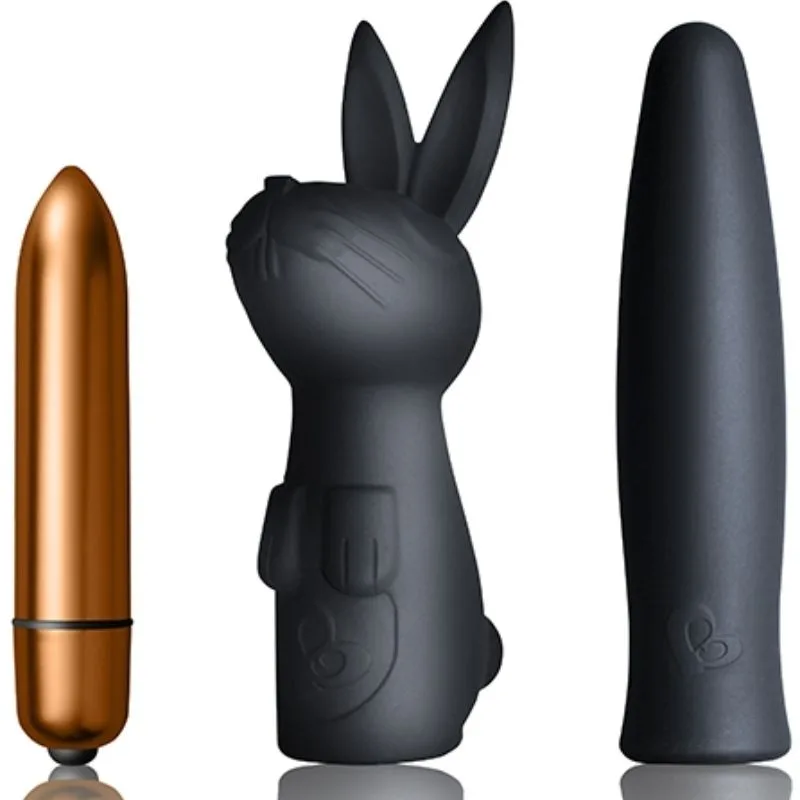 Rocks-Off Dark Desire Silhouette Kit – Rabbit Vibrator & Luxury Storage Case with Bullet Vibrator