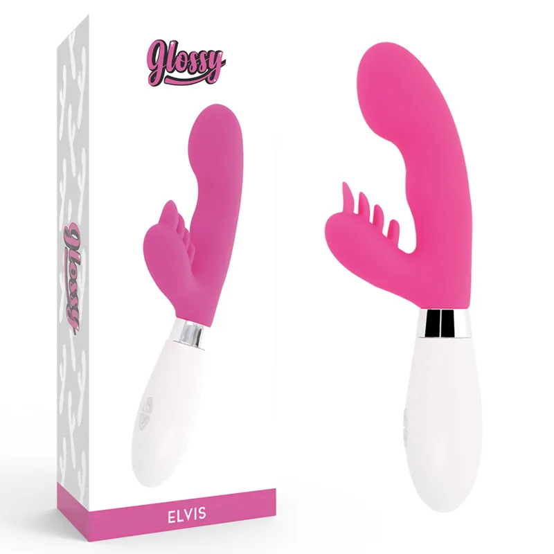 Glossy - Rabbit Elvis Pink Dual-Motor Vibrating Massager