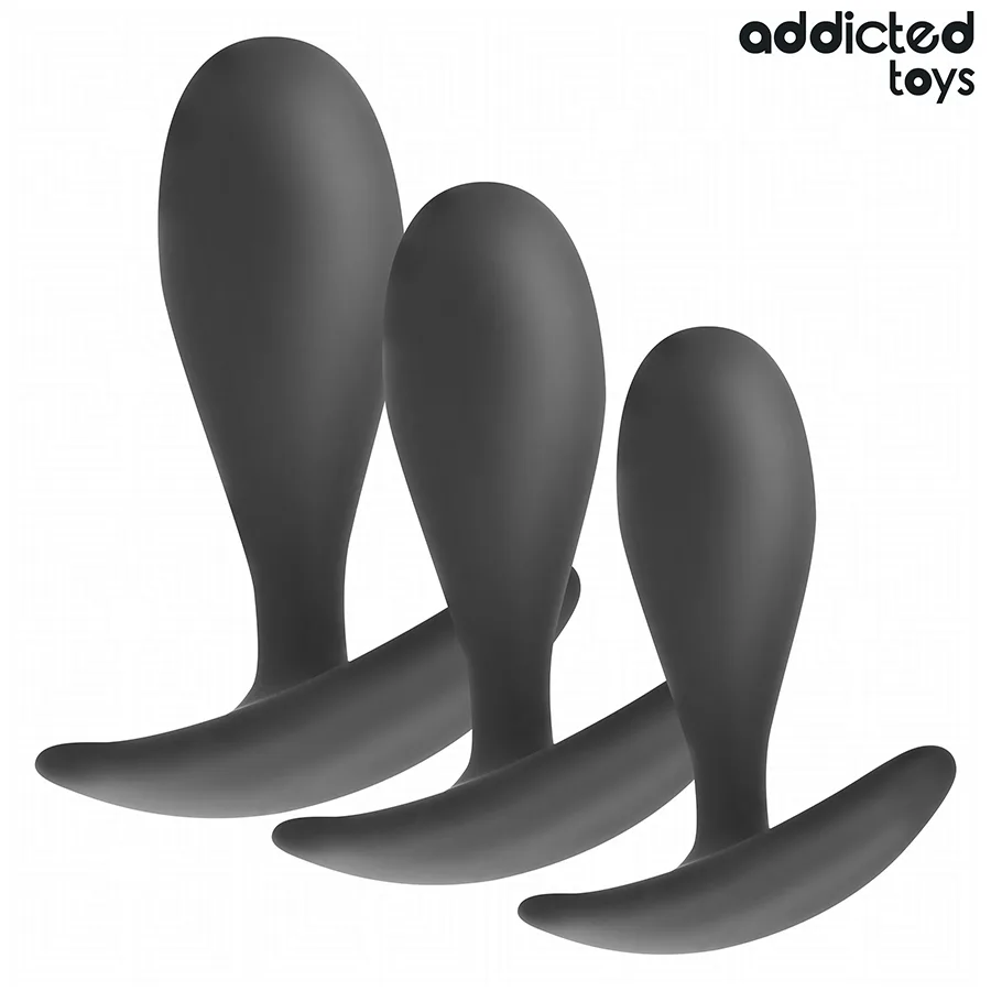 Addicted Toys - Silikonanalplugg Träningsset med 3 delar - Modell 2
