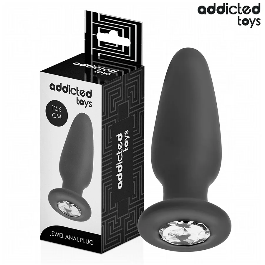 Addicted Toys – Smyckad Silikonanalplug med Dekorativ Bas | Large | 12,6 cm