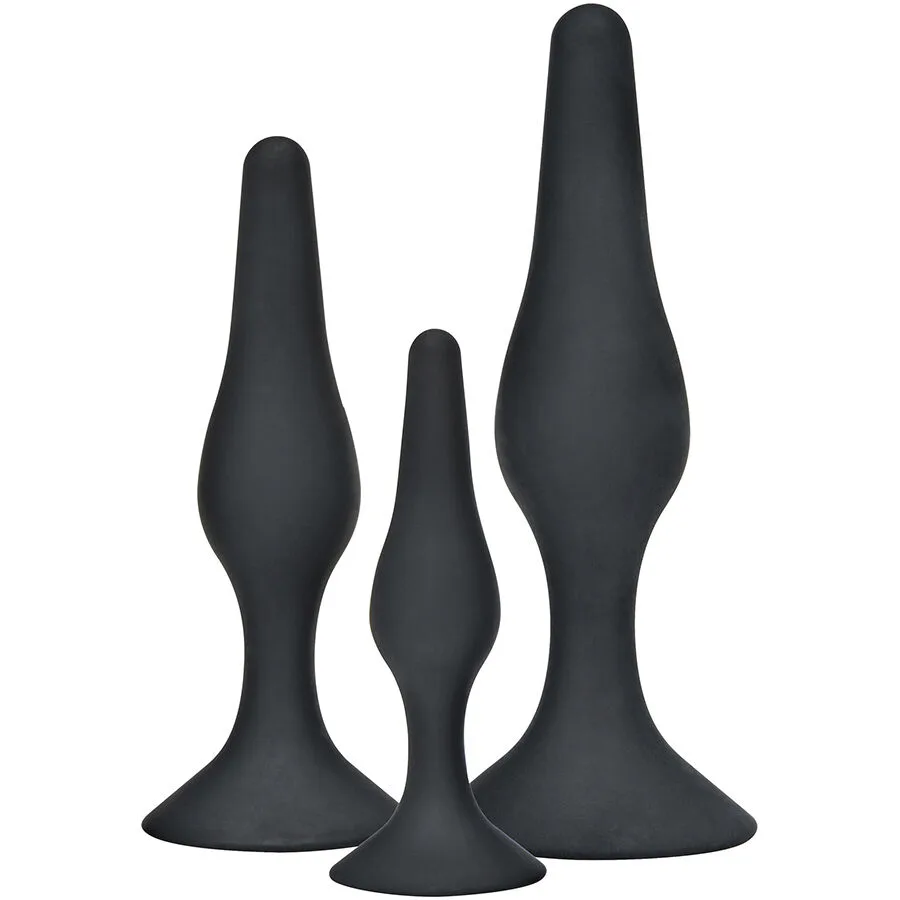 ToyJoy - Curvy Companions Graduerat Analplugg Träningskit | 3-Delat Set | Svart
