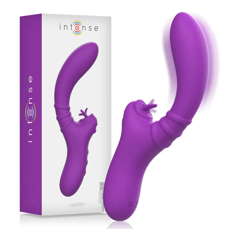 Intense - Harry Flexible Vibrator with Clitoral Stimulation Tongue