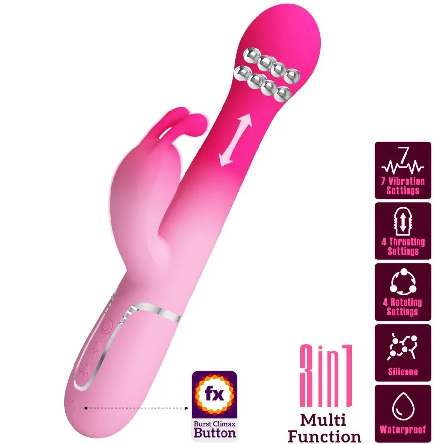 Pretty Love Dejon 3-i-1 Multifunktions Kaninvibrator - Rosa