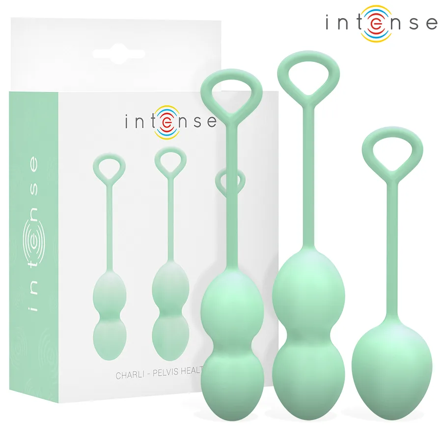 Intense - Charli Kegel Ball Kit | Progressive Pelvic Floor Training Set | Light Jade Green