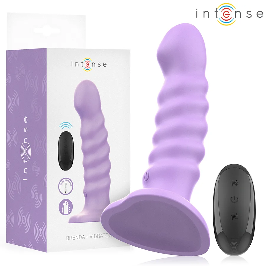 Intense - Brenda Spiraldesign Vibrator Storlek M | 10 Vibrationsmodi | Fjärrkontroll | Lila
