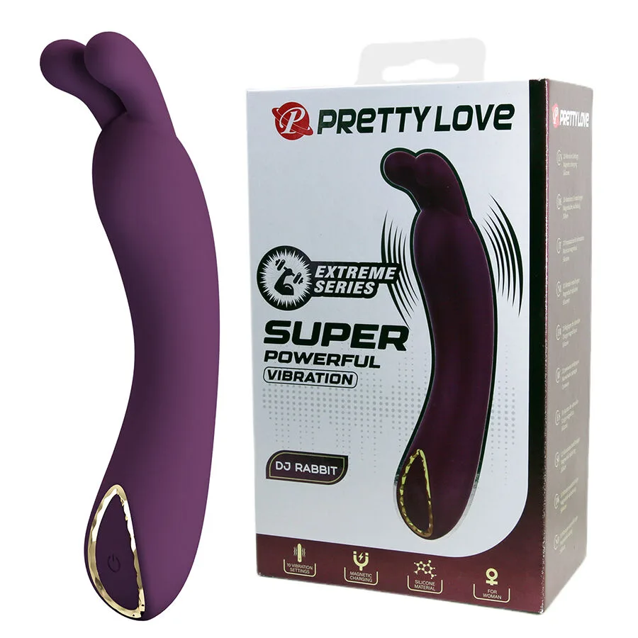 Pretty Love DJ Rabbit Lila G-Spot Vibrator – Extreme Series Uppladdningsbar Silikonvibrator