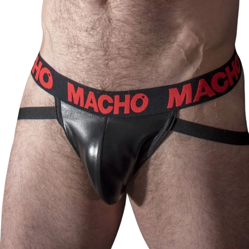 Macho MX25RC Jock Strap – Röd Konstläder | XL
