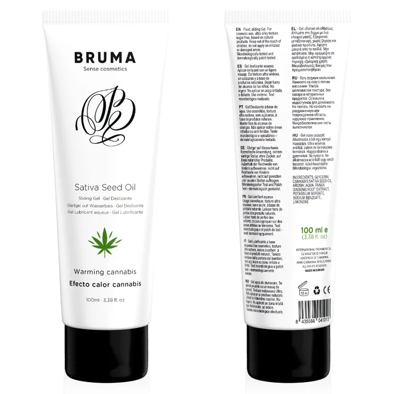 Bruma - Värmande Glidgel med Sativa-fröroja och Cannabissmak 100 ml