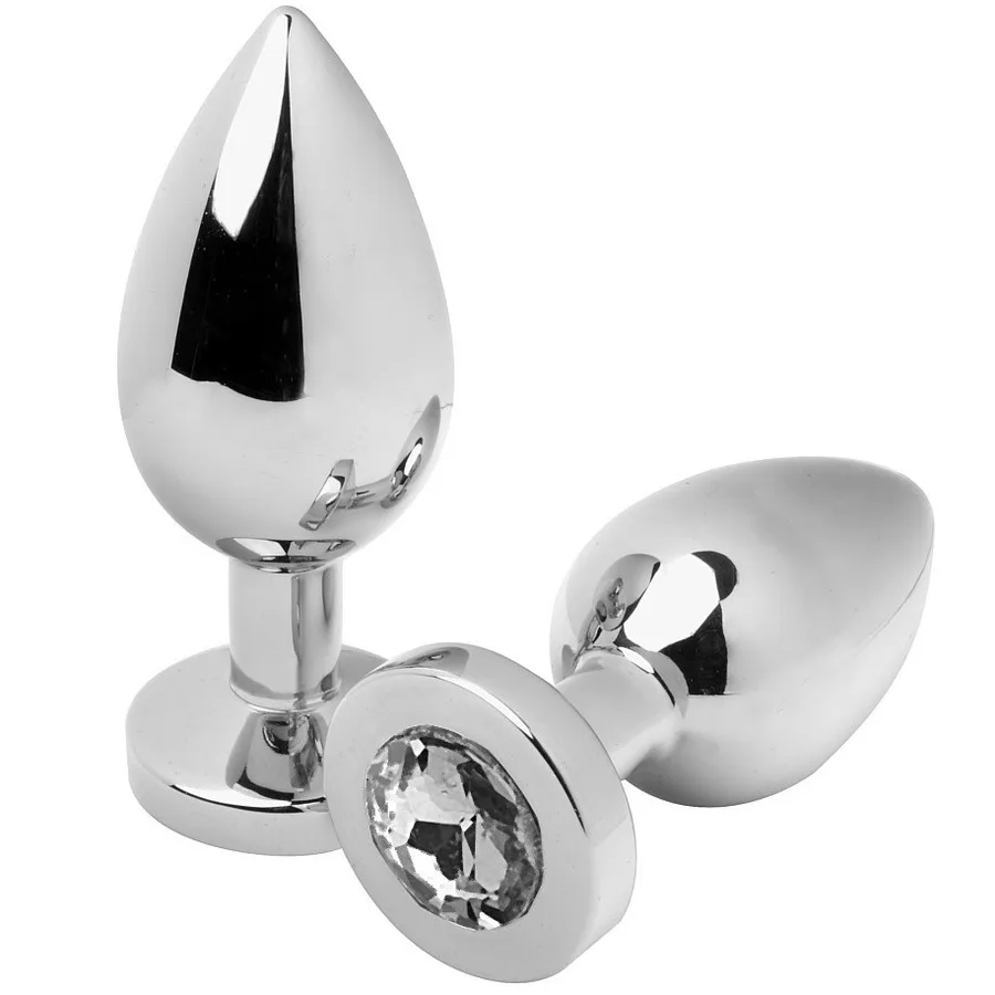 Metal Hard - Diamond Crystal Analpluggar, Transparent Juvel, Liten (5,71 cm)