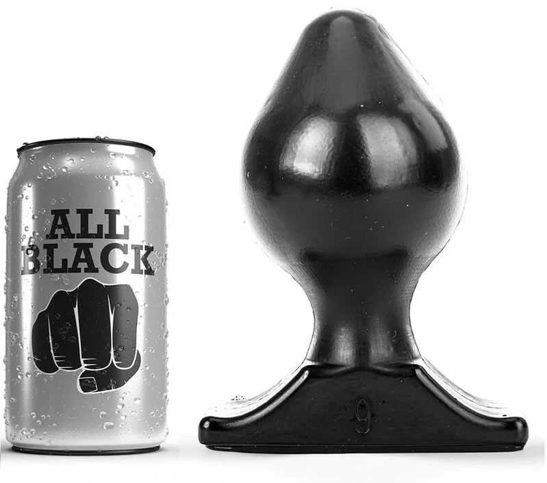 All Black Analplugg 16,5 cm – Flexibel PVC Analplugg för Nybörjare och Erfarna