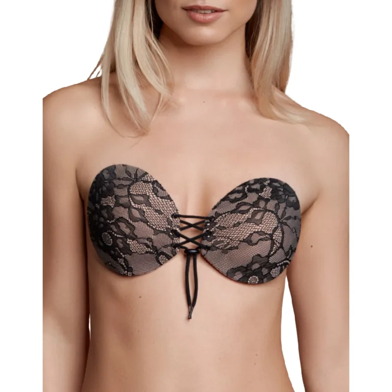 Bye-Bra - Självhäftande Flätad & Broderad Spets-BH - Storlek B